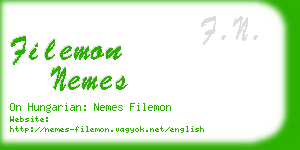 filemon nemes business card